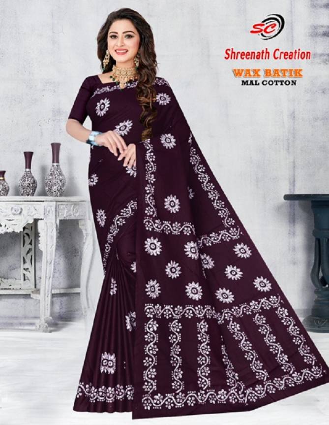 Rayon Wax Batic By Sc Cotton Printed Daily Wear Sarees Wholesale Market In Surat